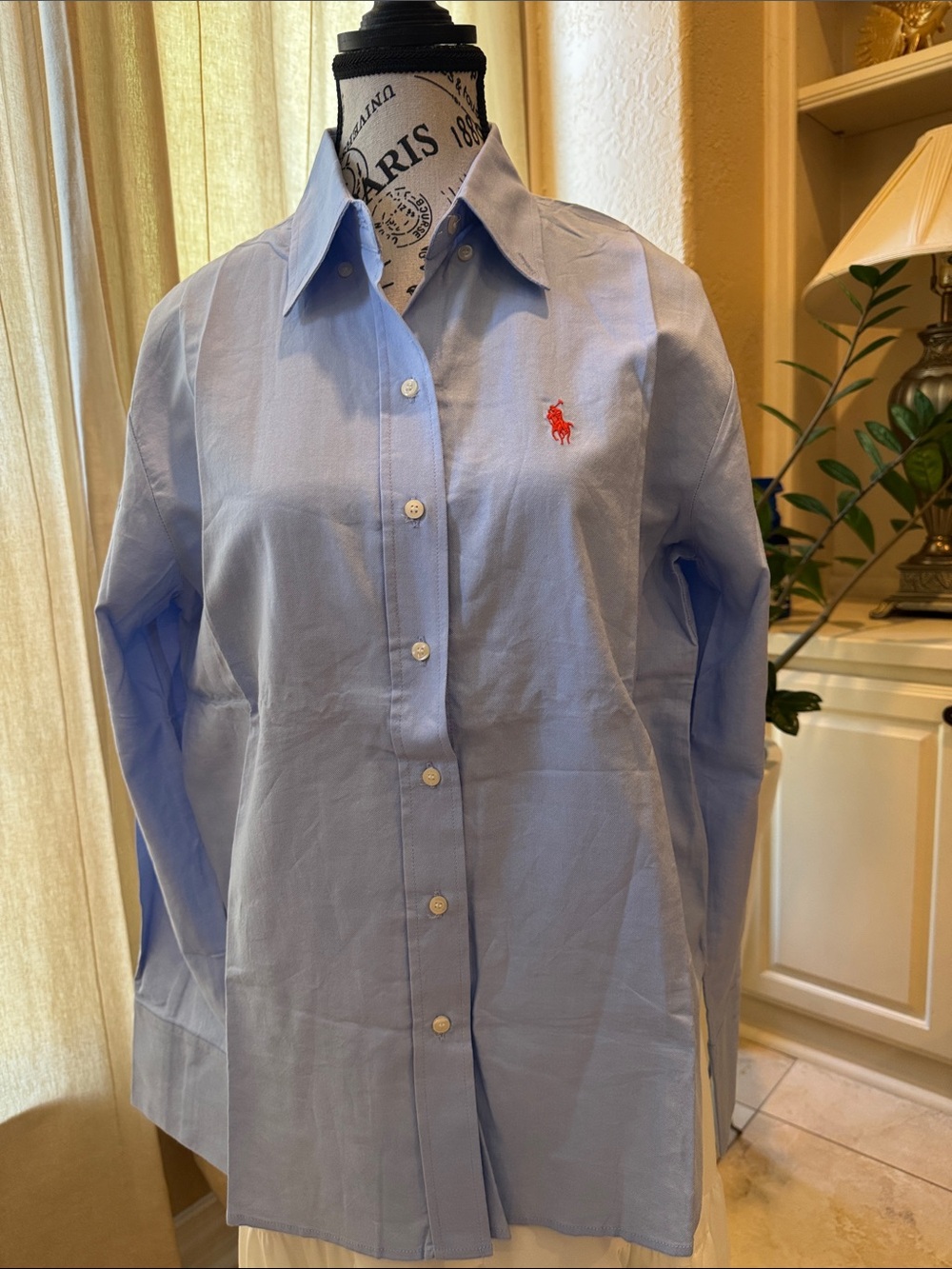 Polo by Ralph Lauren Light Blue Dress Shirt with Red Pony Logo